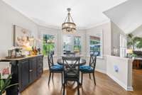 eat-in breakfast area that overlooks the backyard