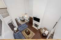 Looking into living area