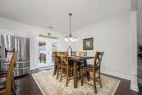 Dining room and chairs at island
