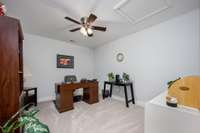 Office upstairs with attic access