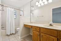 Master bathroom with dual vanities