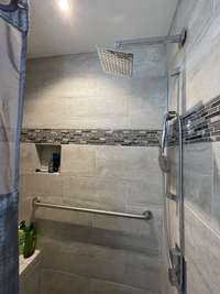 Upgraded Walk-in-Shower with New Tile
