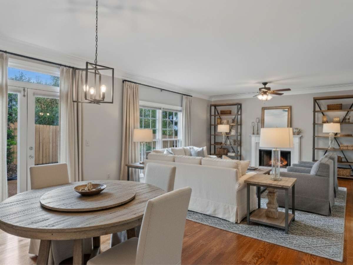 Digitally Staged main floor great room
