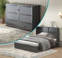 Need an occasional 3rd bedroom? The office is the PERFECT multi-functional space and a Murphy bed is the answer! Wayfair offers this beautiful furniture piece that extends into a Murphy bed! (Photo intended for visualization purposes only).