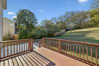 The Deck and back yard