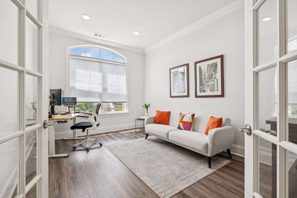 Spacious office on the main lever with an east facing view.