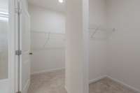 Split primary closet.