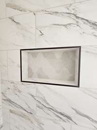 Primary shower niche.