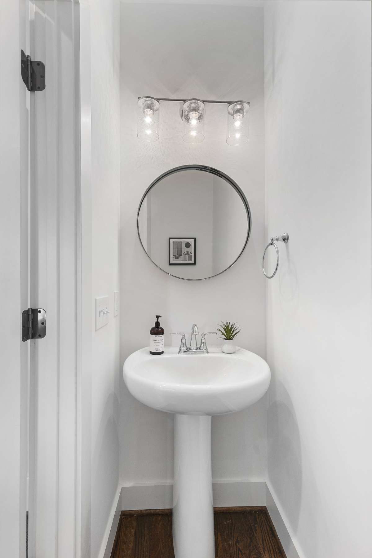 Half bath on 4th floor off primary bedroom and by wet bar