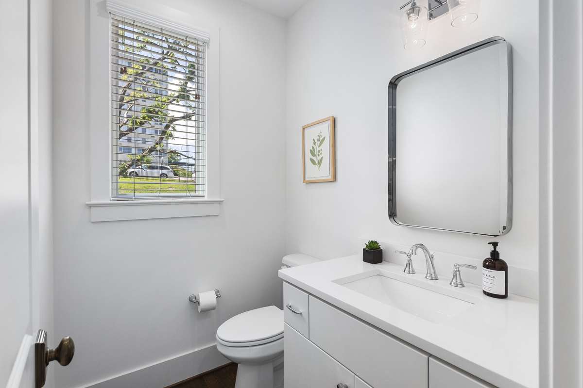 Half bath on second level
