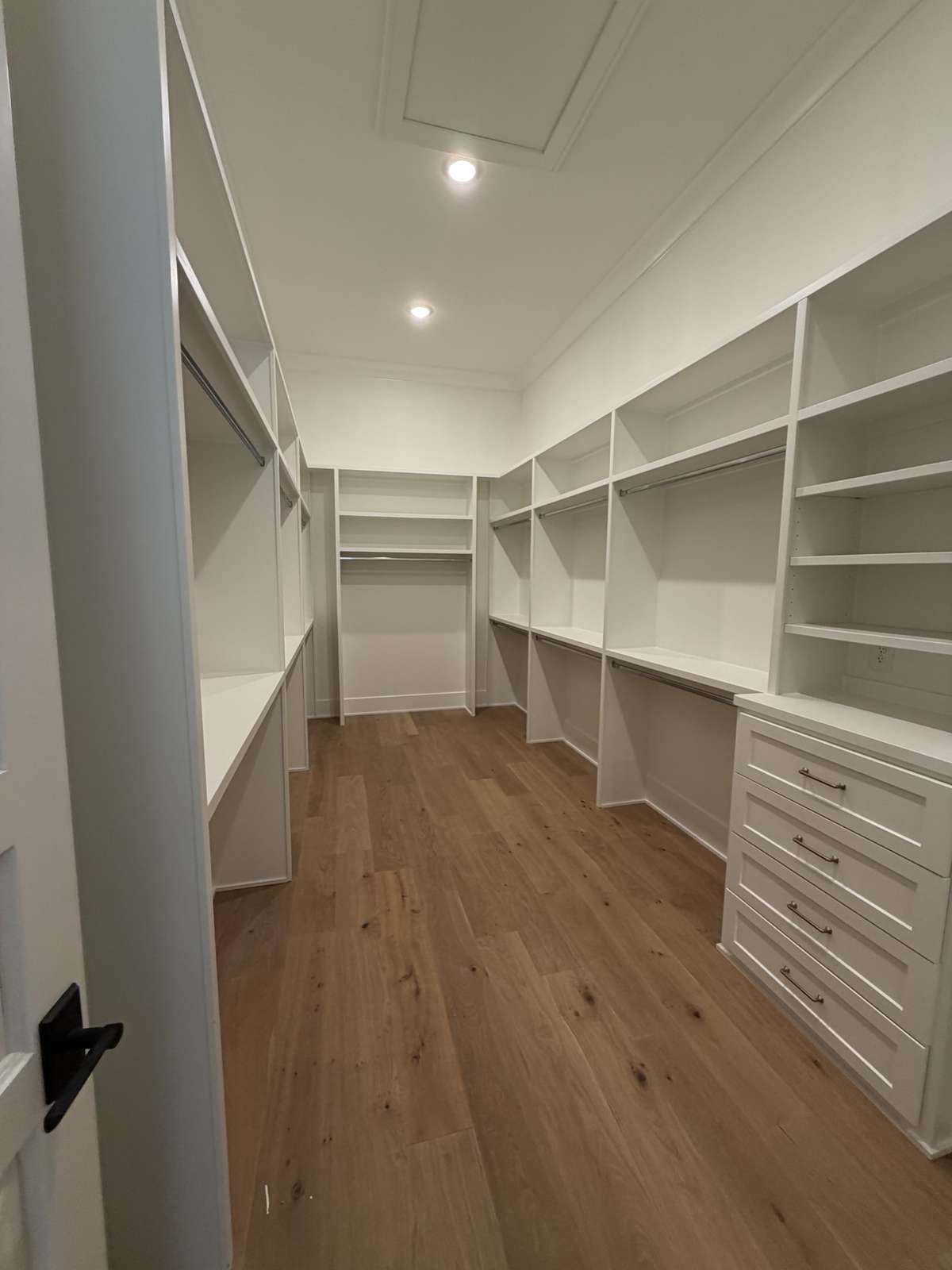 One of two primary closets.
*this home is under construction.  Photo taken: 4/6/26