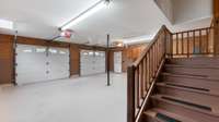 Oversized two car garage with laundry sink.