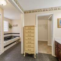 Master bathroom with walkin closet