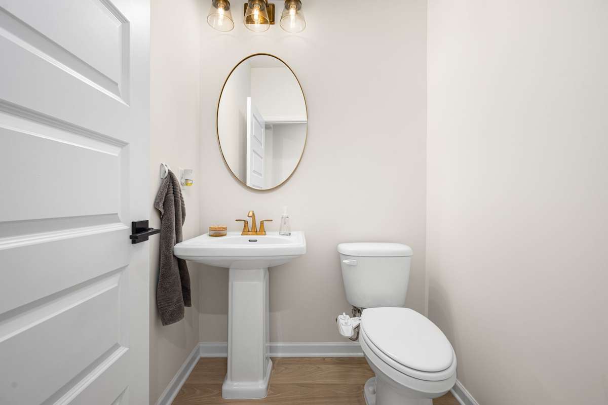 Half bath downstairs for guests
