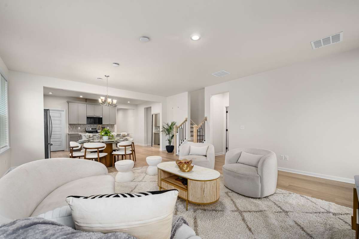 Spacious living area perfect for entertaining.