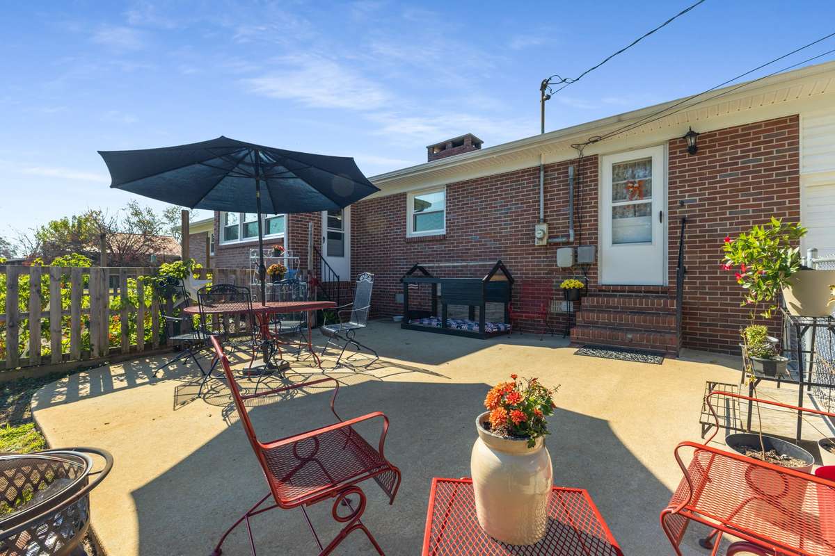 Large back patio