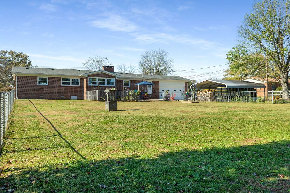Fenced back yard