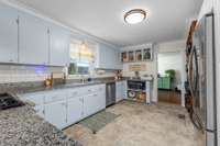 Kitchen with a gas stove