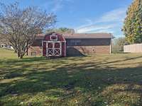 Large storage shed in the backyard