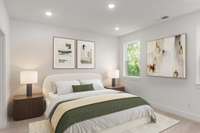 Welcome to your expansive owner's retreat, a true sanctuary designed for relaxation and comfort.  Virtually staged.