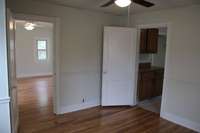 Seamless transition from living room to bedroom