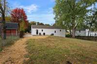 There's plenty of room for the kids and the pets to play in this back yard.