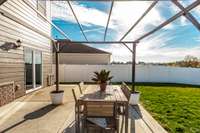 Easy access from the back door makes indoor-outdoor living seamless and convenient.