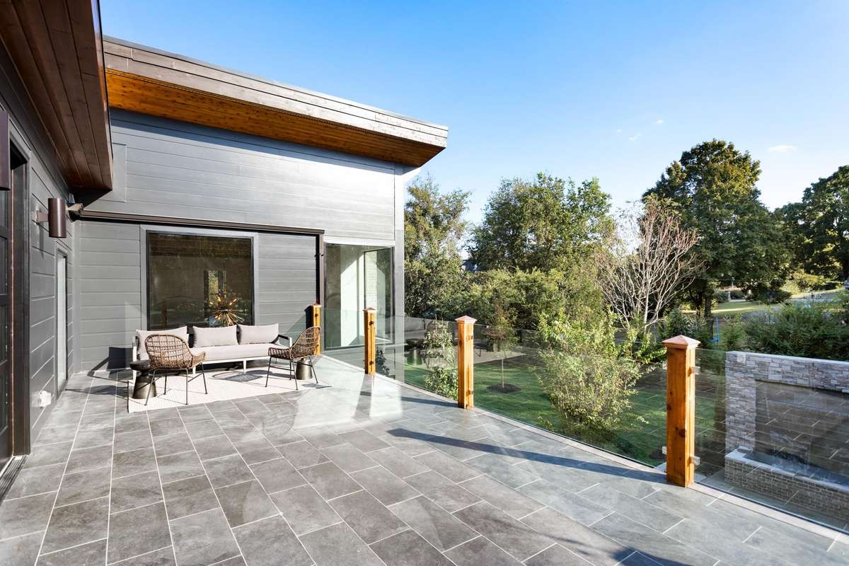Deck off of second floor