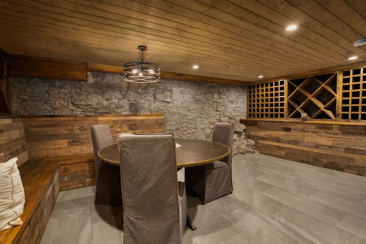 Basement level speakeasy & wine cellar