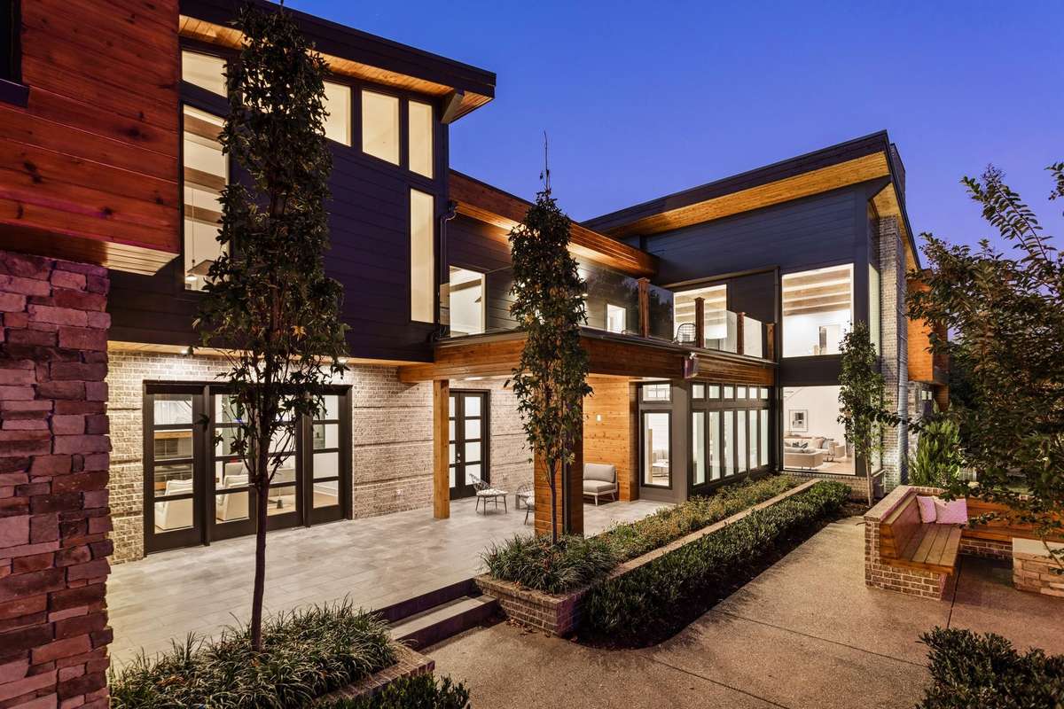 Rear exterior at dusk