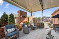 View from the Florida room looking out onto the covered patio.