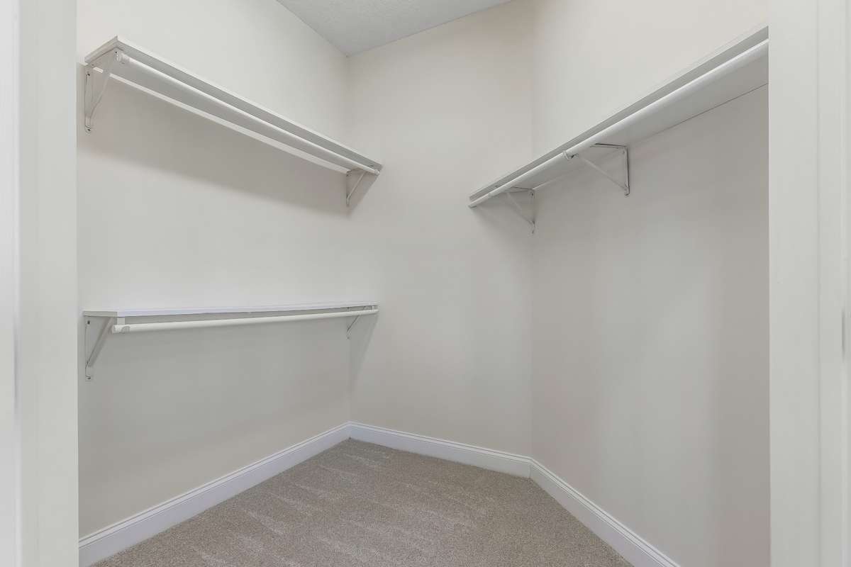One of the walk in closets in the master bathroom.