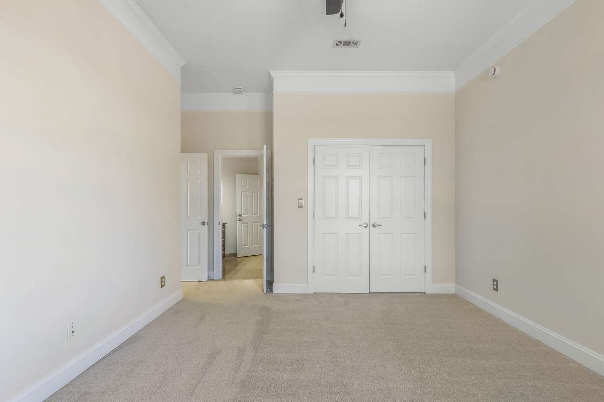 Here is the view from the windows looking back towards the full bathroom in this room.