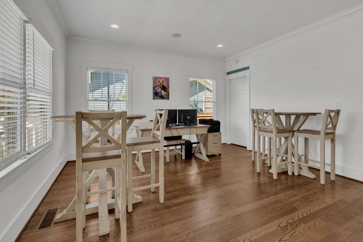 Flex Room currently being used as an office. Has also been used as a Den with TV and couch as a hangout space. Could also be a playroom for kids while you make dinner. Nice closet space. Endless possibilities!
