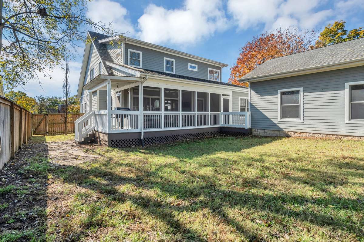 Fenced back yard-lots of space to run and play or set up chairs around a fire pit. Hard to find a true backyard in this area!