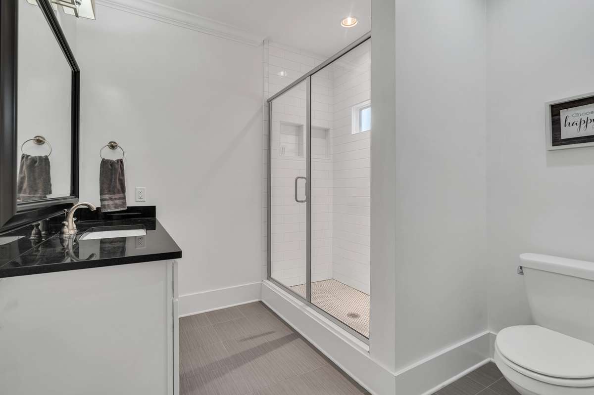 Ensuite Bath located on the main level, with linen closet.