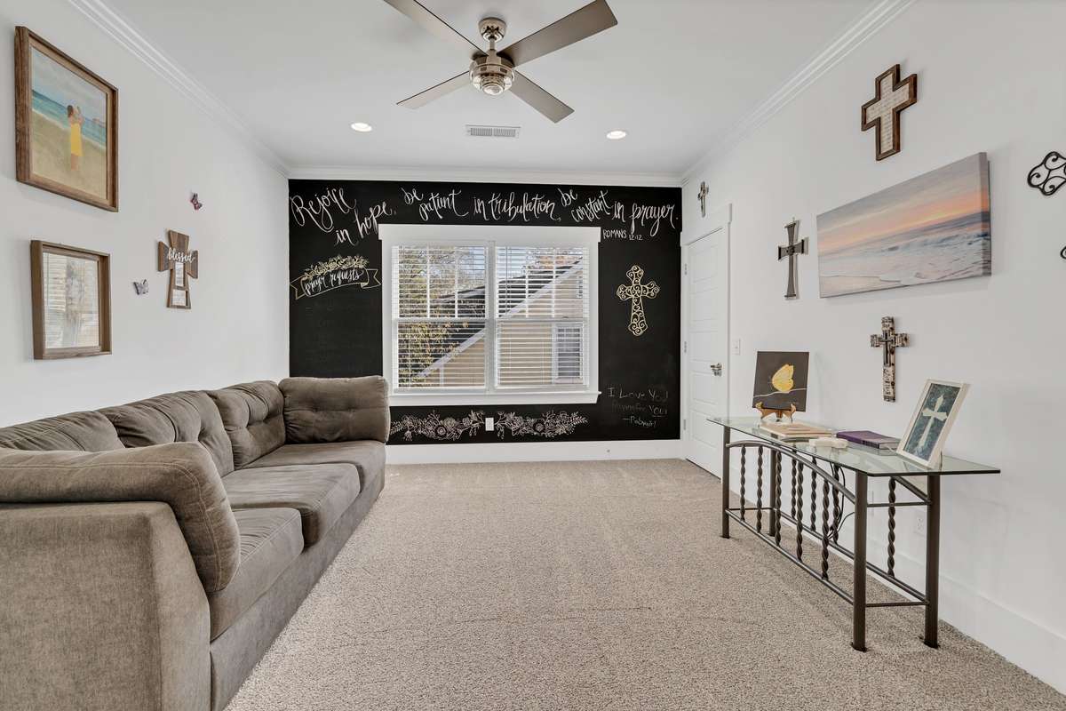 How about an upstairs playroom? Or teen hangout? Currently being used as a Prayer Room.