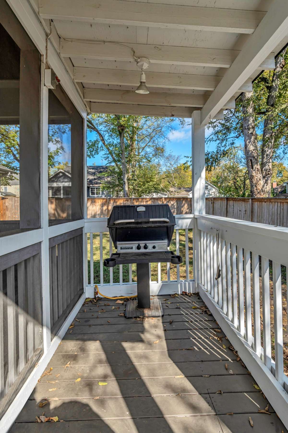 Covered Grilling Station so rainy weather won't keep you from cooking! (Grill does not convey).