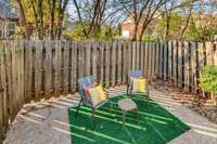 The private patio is perfect for relaxing!