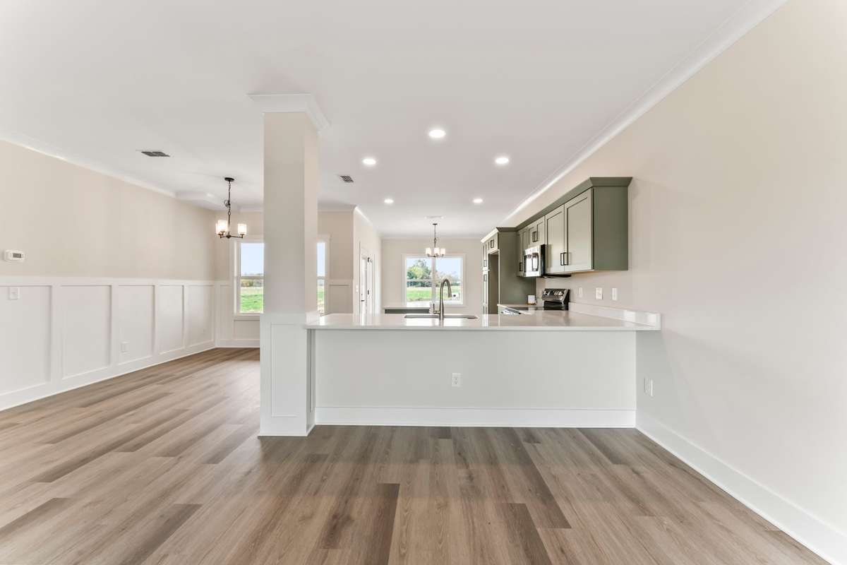 The wainscoting adds a splash of luxury to any kitchen area!