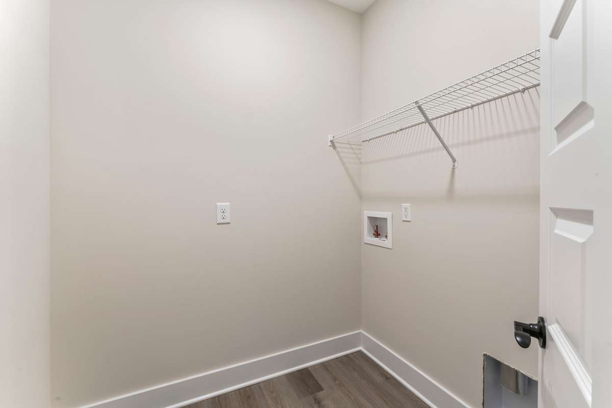 Making laundry-day easy-peasy with shelving ready to tackle any washing day!