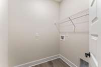 Making laundry-day easy-peasy with shelving ready to tackle any washing day!