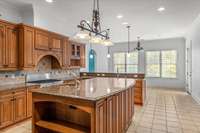 Main Level Kitchen with Buffet Island