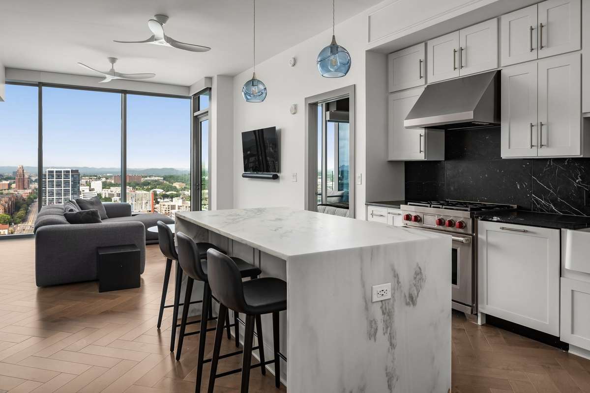 Open concept floor plan