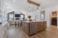 Your new beautiful open kitchen is great for entertaining!