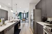 Large Kitchen Island, Lots of Sunlight too