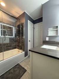 Custom Shower Tub Combo with Glass Door
