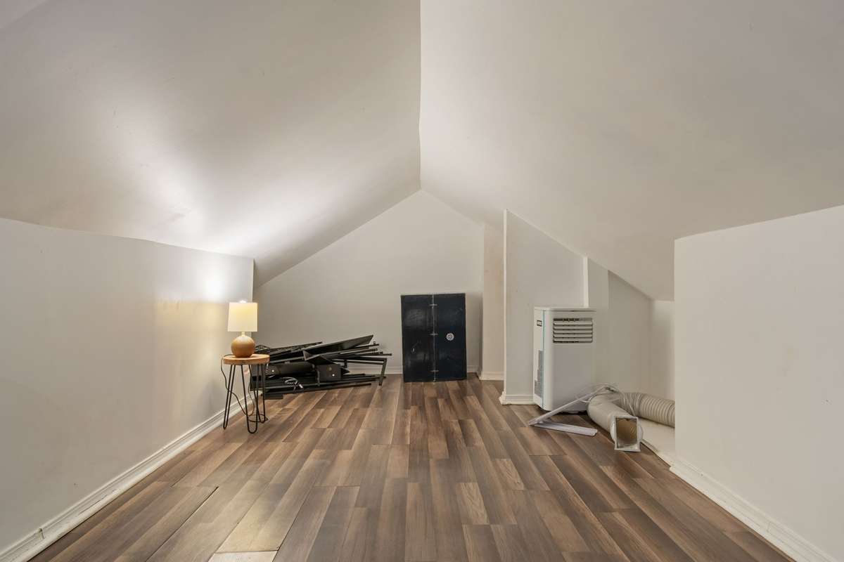 Attic space - accessible from stairs in living room.