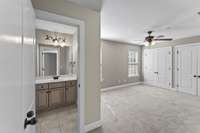 4th Bedroom showing jack and jill bath.