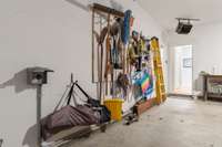 Electric Charging Station on left and Heater mounted to the ceiling on the right of the pic.